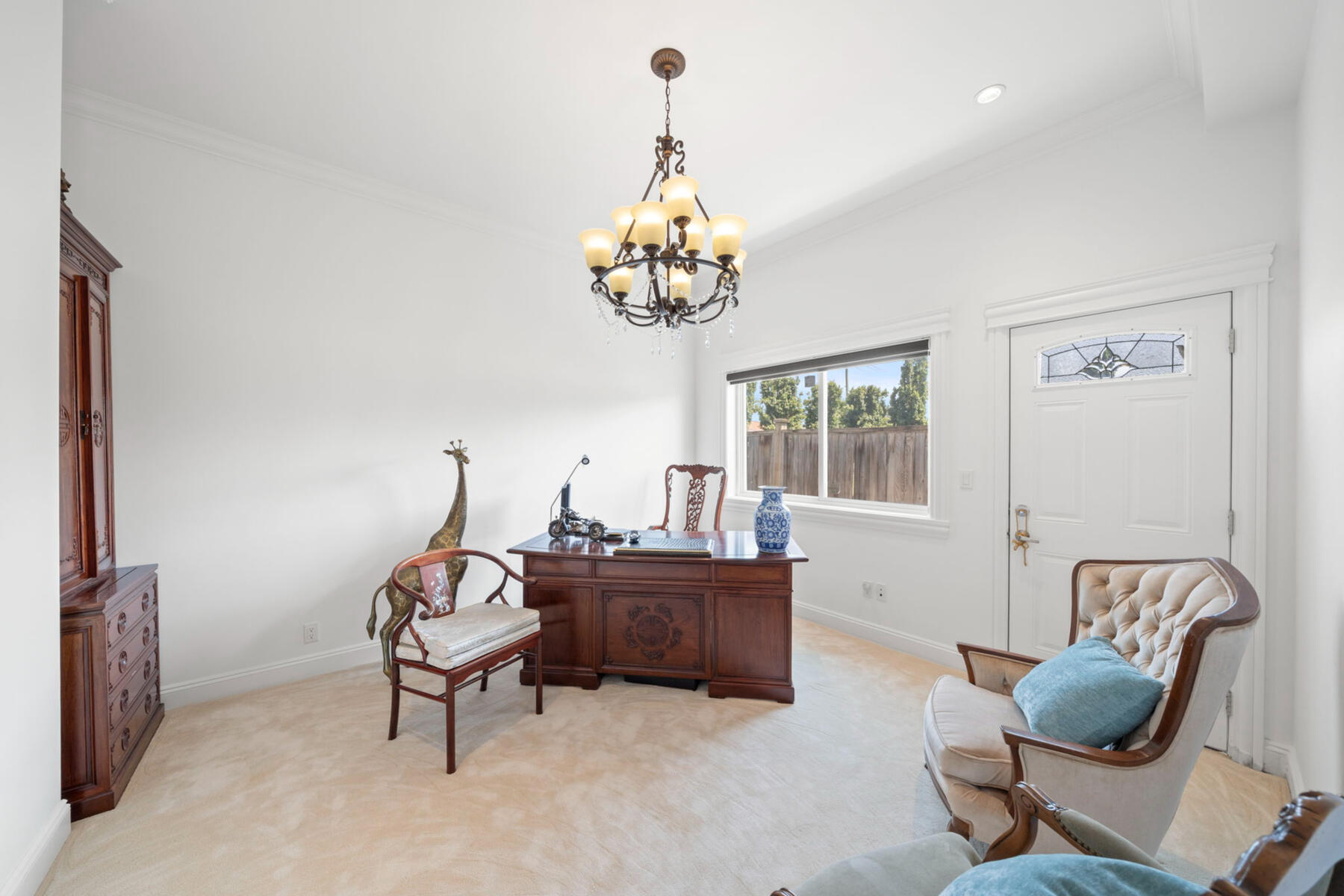 Work with a little more separation. A private office with its own entrance creates a clear boundary between work and home.