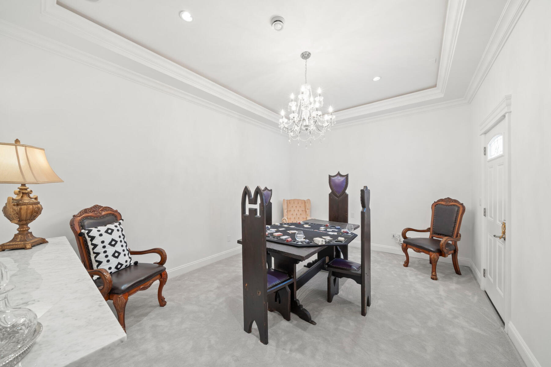 Room to unwind. A dedicated media room with direct backyard access creates flexible space for movie nights, hobbies, play or entertaining.